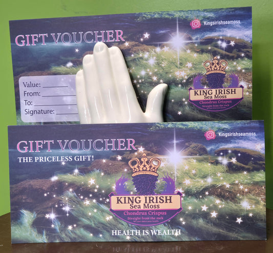 King Irish Seamoss Gift Vouchers